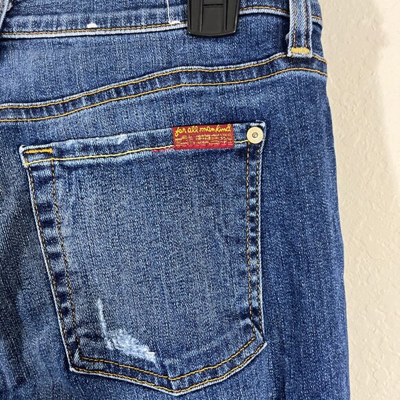 7 for all Mankind Women's Bundle of 2 B(AIR) Ankle Skinny Jeans Size 28 - Picture 8 of 16